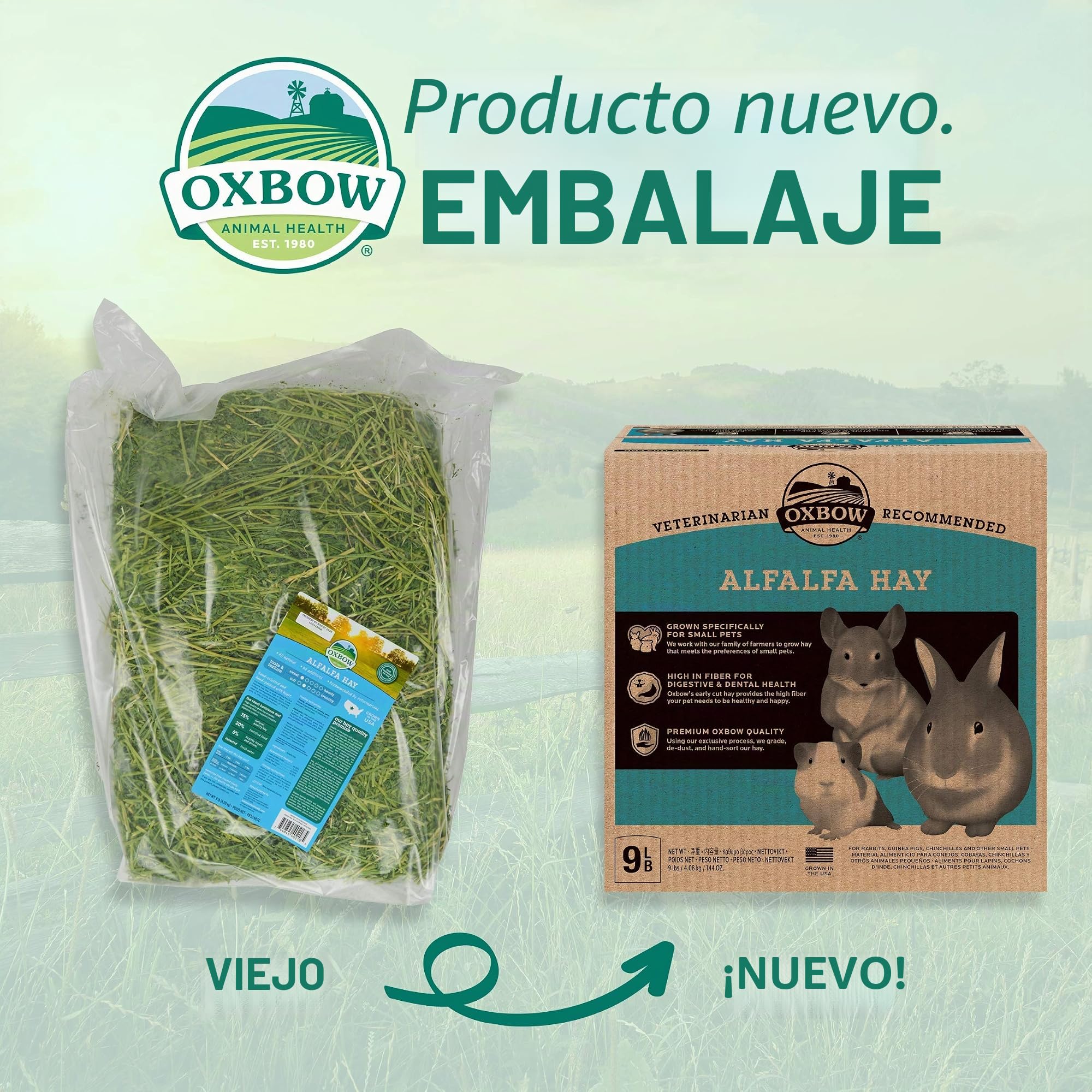 Oxbow Animal Health Alfalfa Hay, 9 Libras