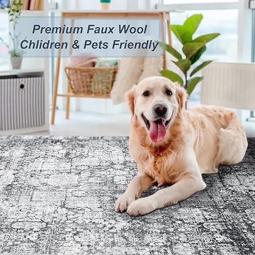 Miniatura 6 de Domitapis Alfombra de área de 5 x 7, ultra suave, de pelo bajo, lavable, antideslizante, resistente a las manchas y versátil para salas de estar,