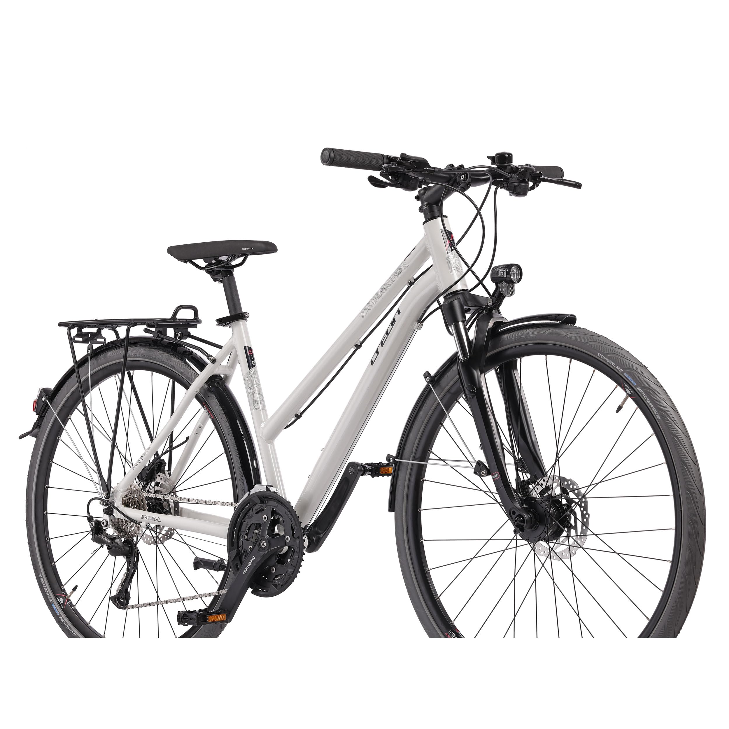 Airtracks 28 Zoll Damen Trekking Fahrrad Creon Area DB Trekkingrad 24 x Gang Shimano Shimano ALIVIO RD-T4000 SGSL Grau - Rahmenhöhen 44cm 48cm 52cm - Modelljahr 2026