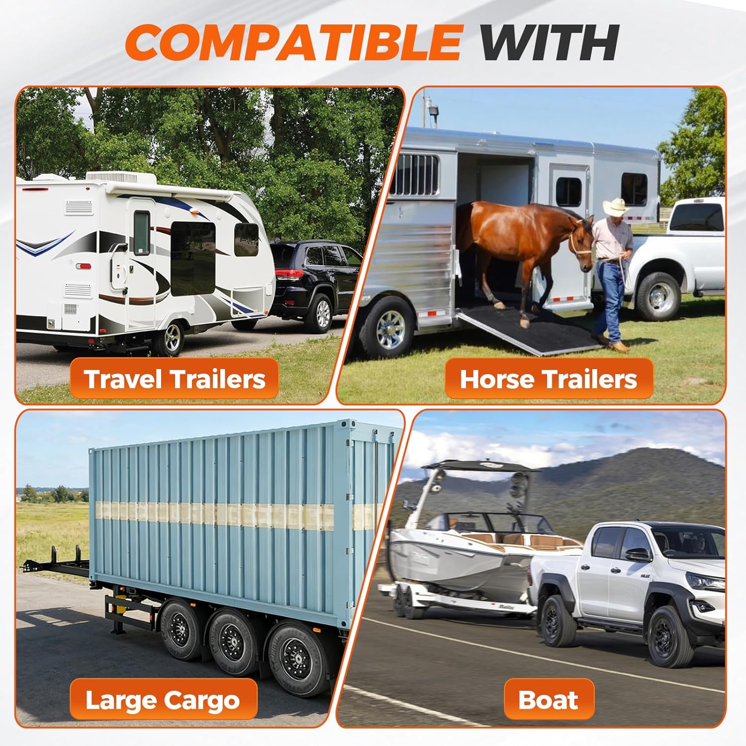 Trailer Tongue Weight Scale, 1800 lbs -816kg Capacity A-Frame Jack, Heavy-Duty Steel, No External Truck Scale Fees for RV, Boat & Travel Trailers