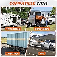 Vista 4 de Báscula de peso para lengua de remolque, 1800 libras a 1,799.0 lbs de capacidad, gato de marco A, acero resistente, sin tarifas externas de báscula