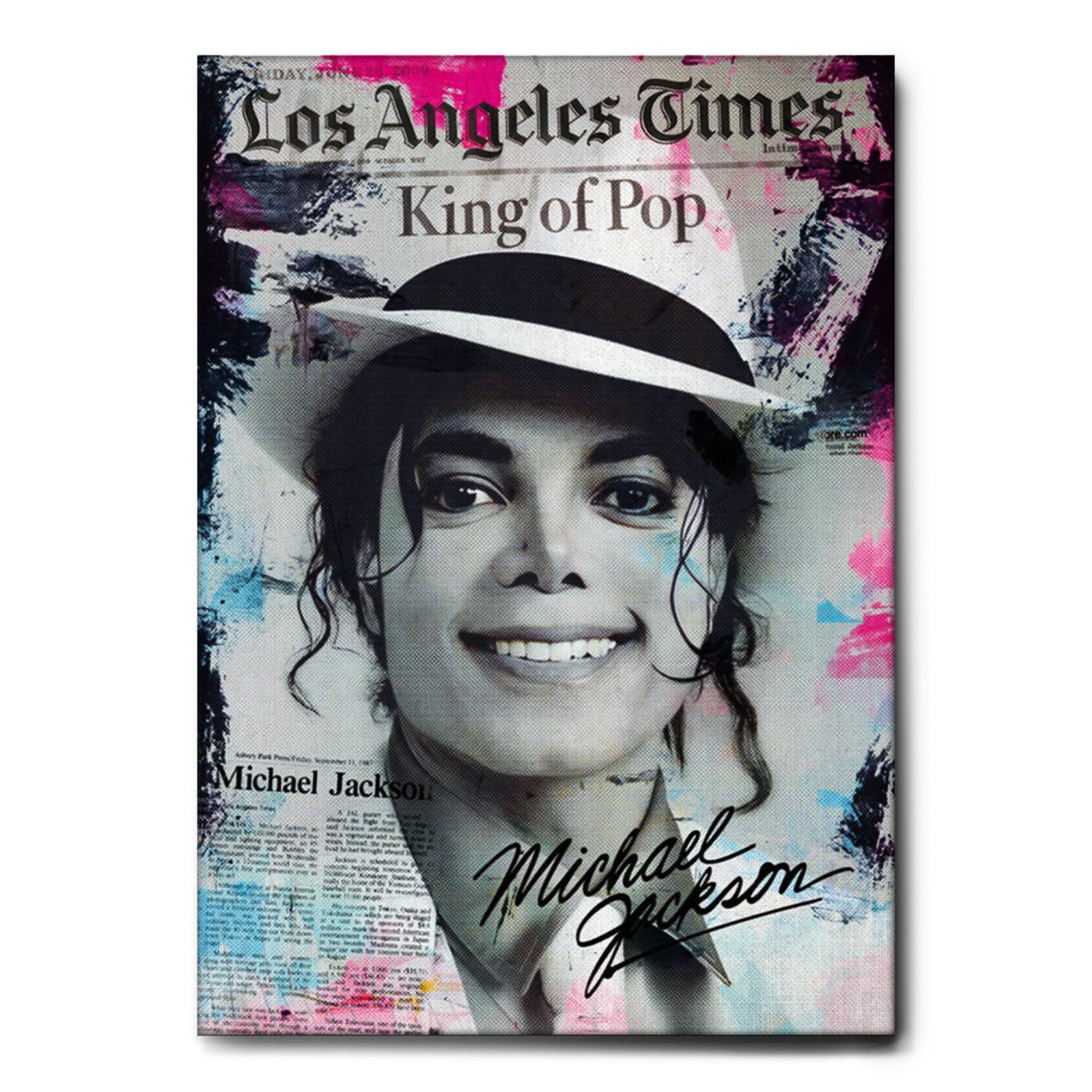 Giallobus Gemälde Tribute Michael Jackson Leinwand 100x140 Modernes Kunstwerk