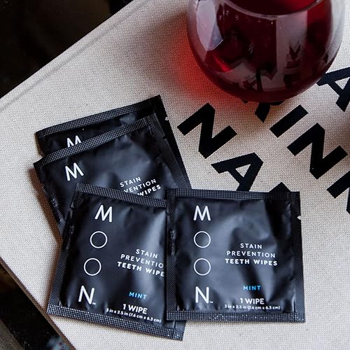 Miniatura 4 de MOON Toallitas quitamanchas de dientes, combate las manchas superficiales del café, vino y refrescos, toallitas de dientes de un solo uso para