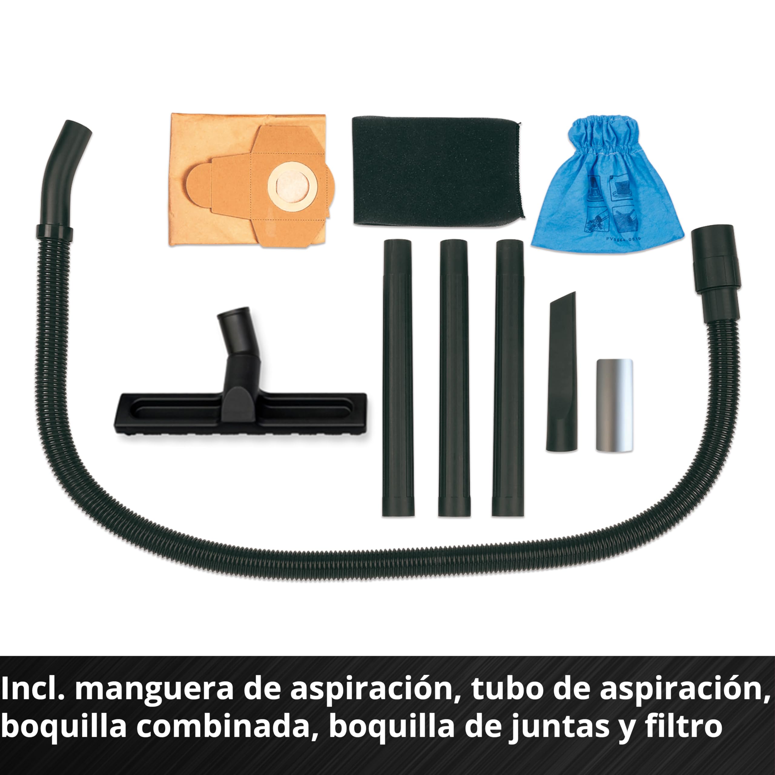Einhell aspirador en seco y húmedo TC-VC 2045 S (900 W, 180 mbar de potencia de aspiración, recipiente de acero inoxidable de 20 l, ruedas, soporte de accesorios, incl. div. filtros y boquillas)
