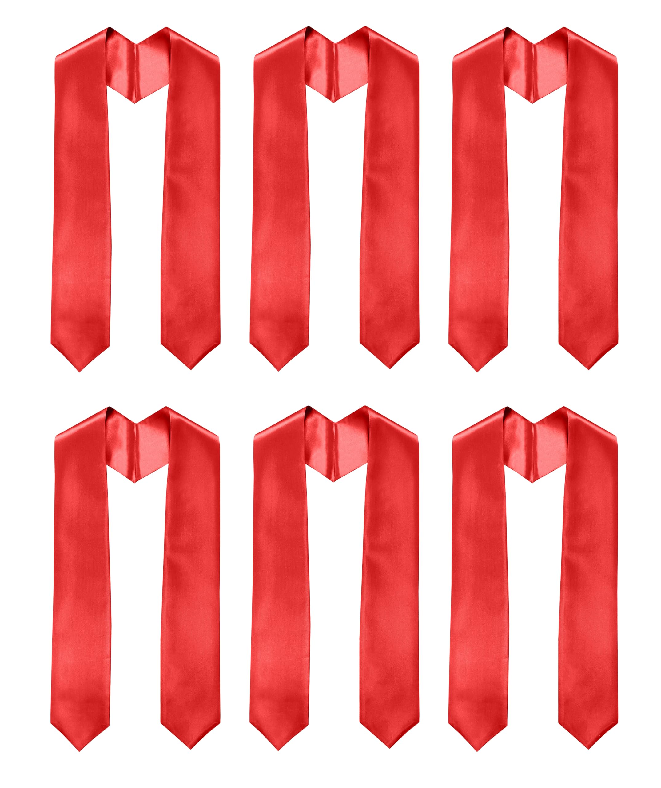 GradPlaza Plain Graduation Stole Sash 60'' Long Adults Sash for High School and College