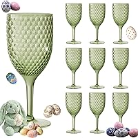 Vista 11 de 10 copas de vino de plástico de 13 onzas, copas acrílicas para tostar, vasos irrompibles para bar, fiesta, boda