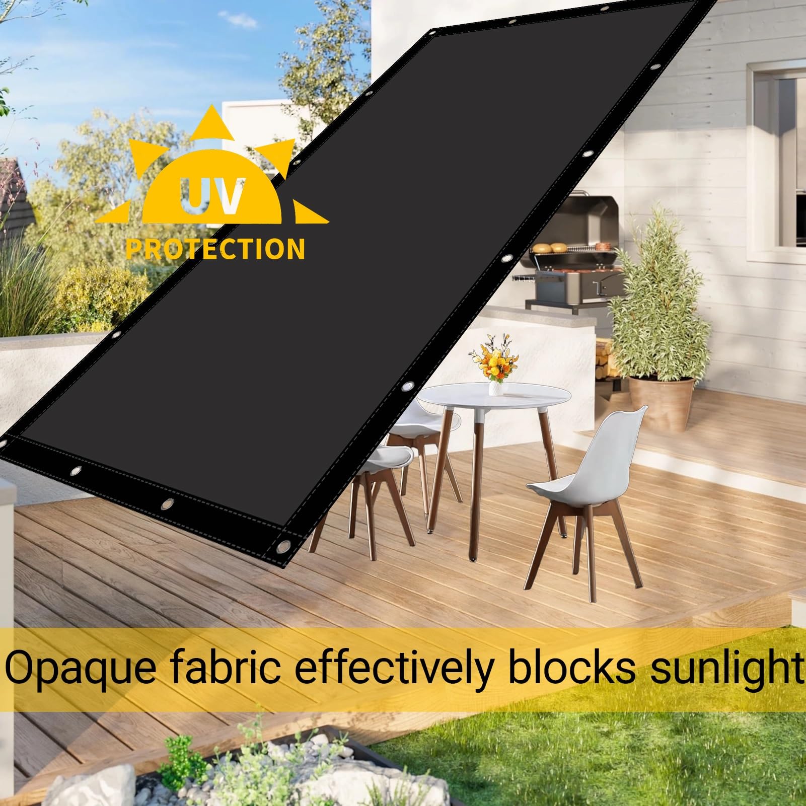 Sonnensegel 270 x 330 cm Wir Machen Sondergrößen Garten Segel Wetterbeständig mit UV Schutz für Garten/Balkon & Terrasse, Taupe