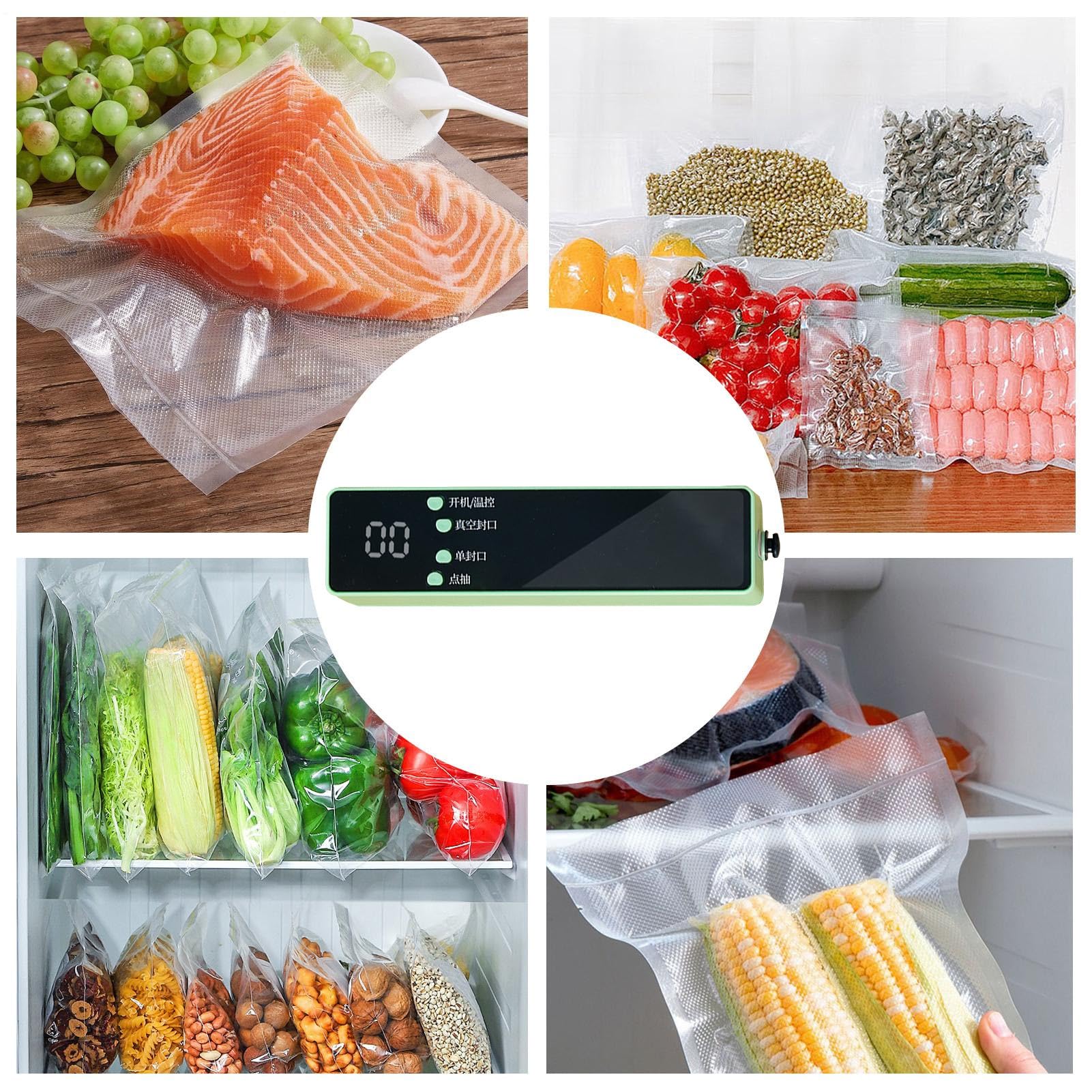 Envasadora al vacío para alimentos, práctica máquina de envasado al vacío, utensilio de cocina