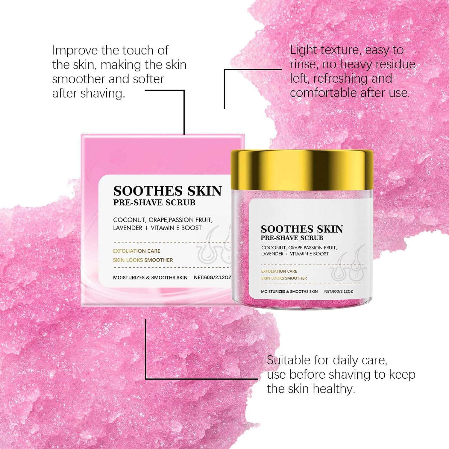 Dark Spot Exfoliating Scrub–Soothes Skin Pre-Shave Scrub for Dark Spots & Dry Skin–Gently Buffs & Soothes Sensitive Skin, Suitable for Face & Body, 60 ml /2.12 Oz - Image 6