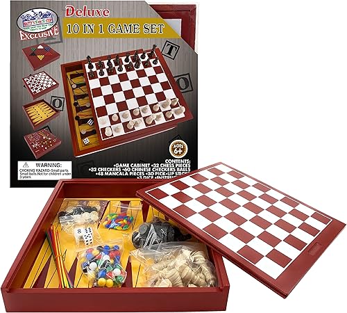 Ajedrez exclusivo de lujo 10 en 1 damas ta te ti backgammon juego de molino juego roll Em insanity damas chinas Mancala y palillos chinos Set de Ajedrez exclusivo de lujo 10 en 1 damas ta te ti backgammon juego de molino juego roll Em insanity damas chinas Mancala y palillos chinos Set de