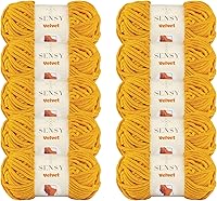 Vista 34 de Sensy - Hilo de terciopelo para ganchillo o manta de bebé, hilo de chenilla, hilo amigurumi, 3.5 onzas, 132 yardas, calibre 5, voluminoso