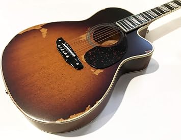 AXE HEAVEN 14 Scale Replica Toby Keith Signature Takamine Sunburst Acoustic Mini Guitar Model