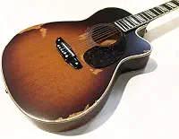 AXE HEAVEN Réplica em escala 1:4 Toby Keith Signature Takamine Sunburst modelo de mini guitarra acústica