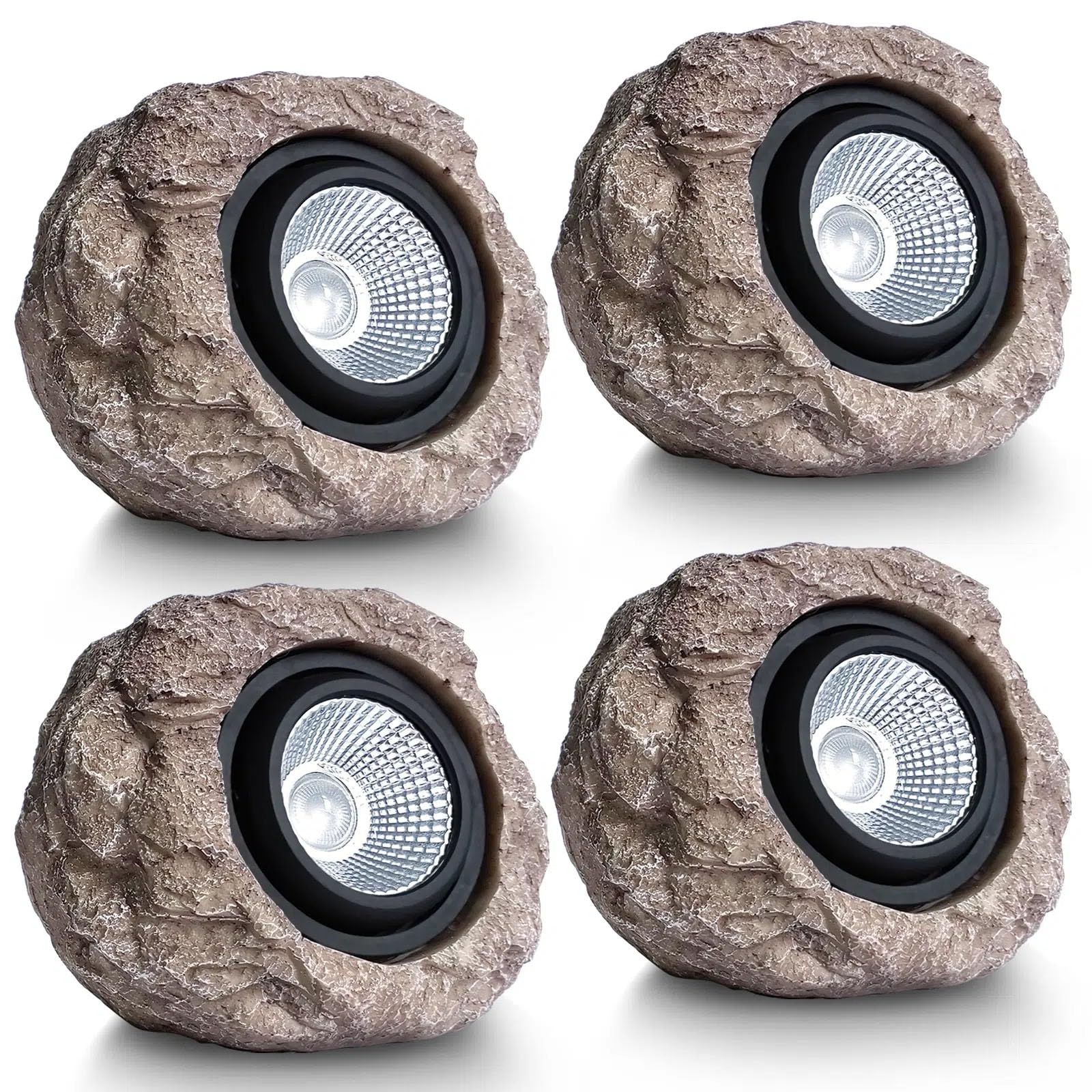 Solar Garden Lights Outdoor Super Bright Solar Rock Spot ligths Outdoor 4 Pack-image-14