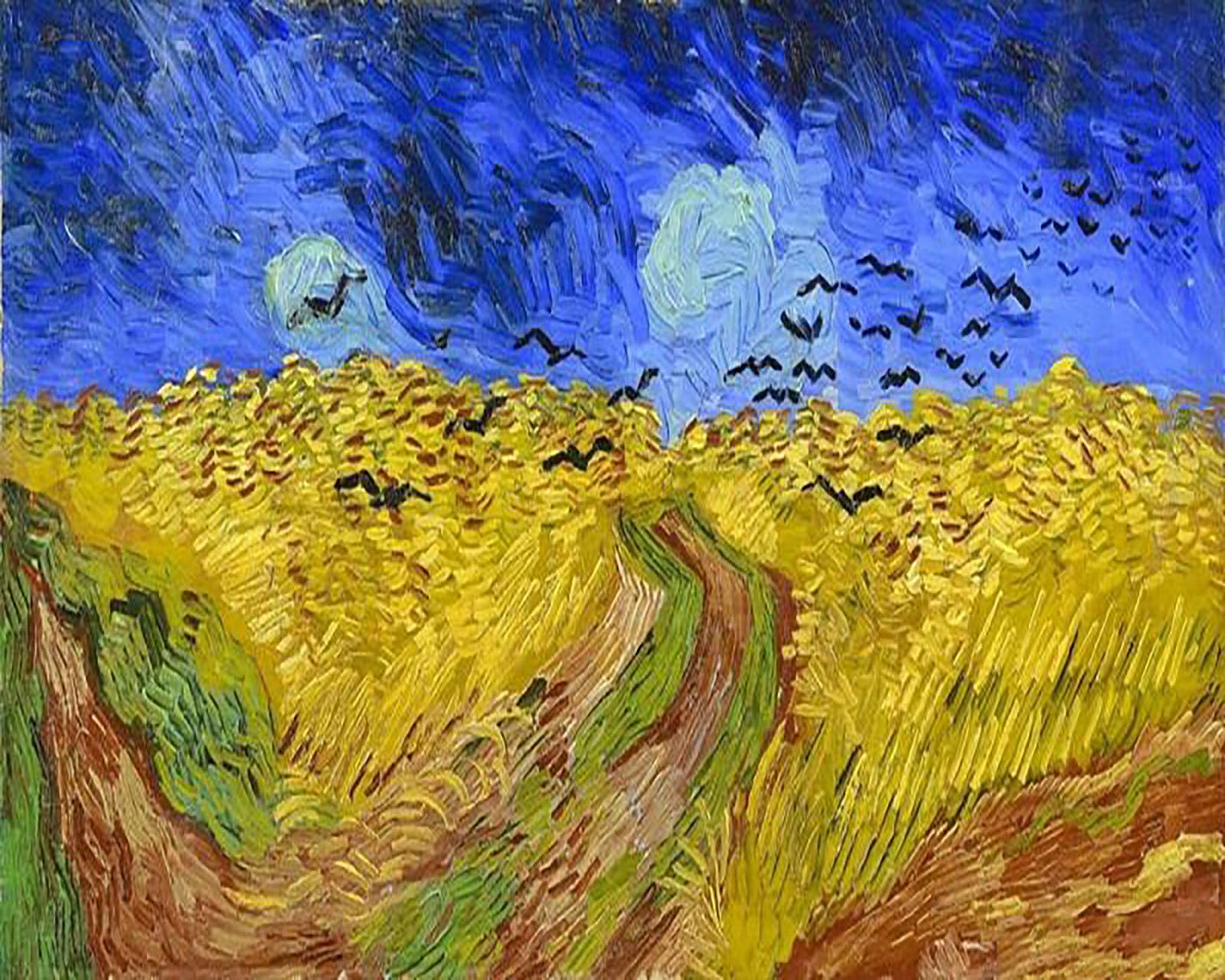 ZHXXFD Paint By Numbers for Adults Kids Beginners Landscape Famous Paintings with Frame 40X50CM Wheatfield with Crows - Vincent Van Gogh,A1