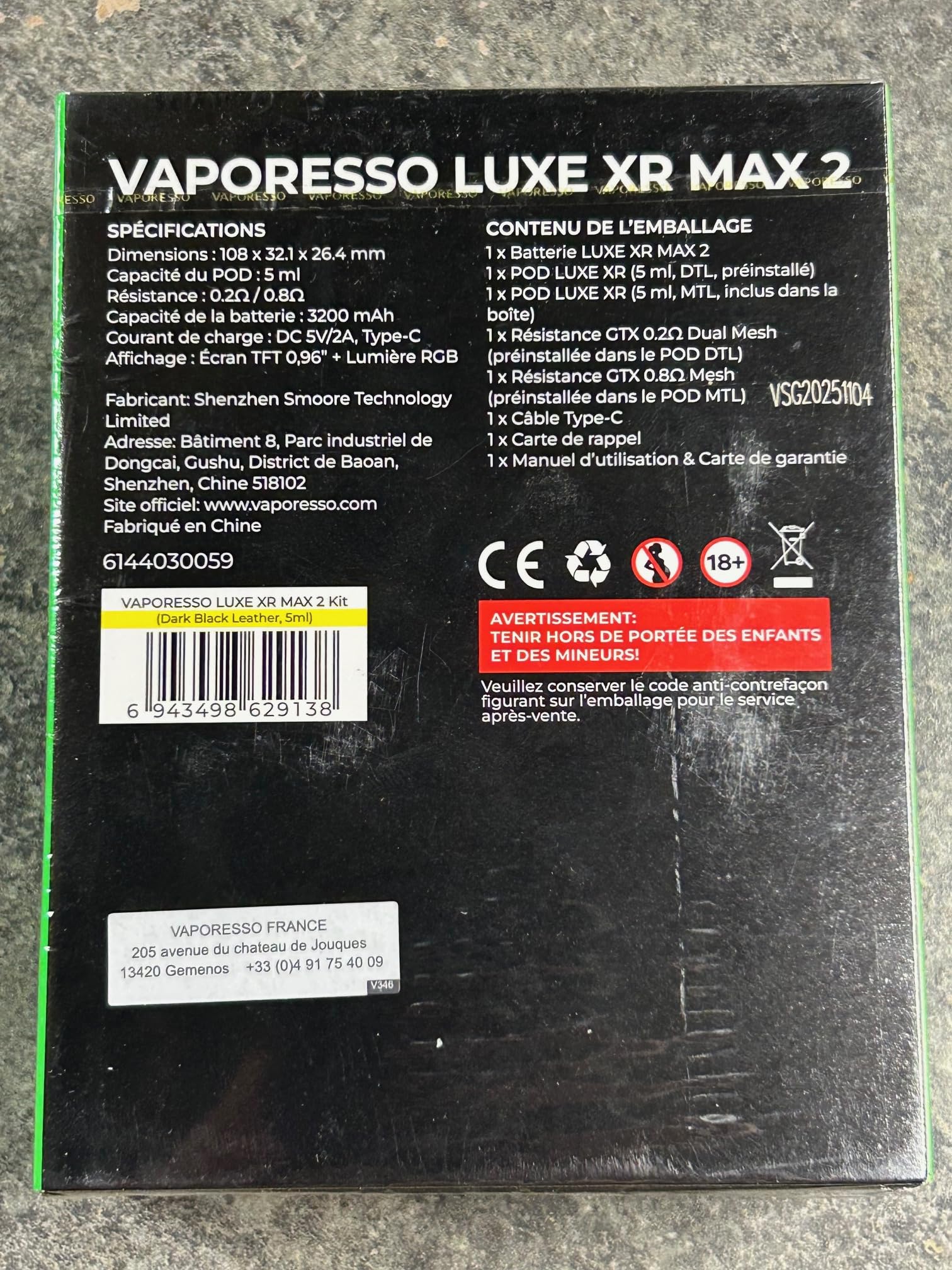 Vaporesso Luxe XR Max 2 Kit 3200mAh Battery 80W 5ml 0.2/0.8ohm Dual Mesh  Coil GTX Electronic Cigarette Vaporizer No Nicotine (Nero) : Amazon.it:  Elettronica