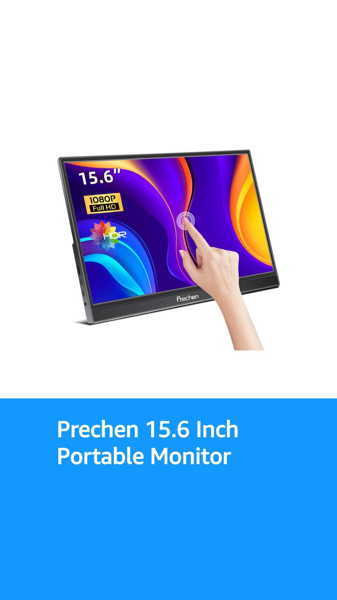 Portable Monitor Touchscreen,15.6 Inch 1920x1080 USBC Portable