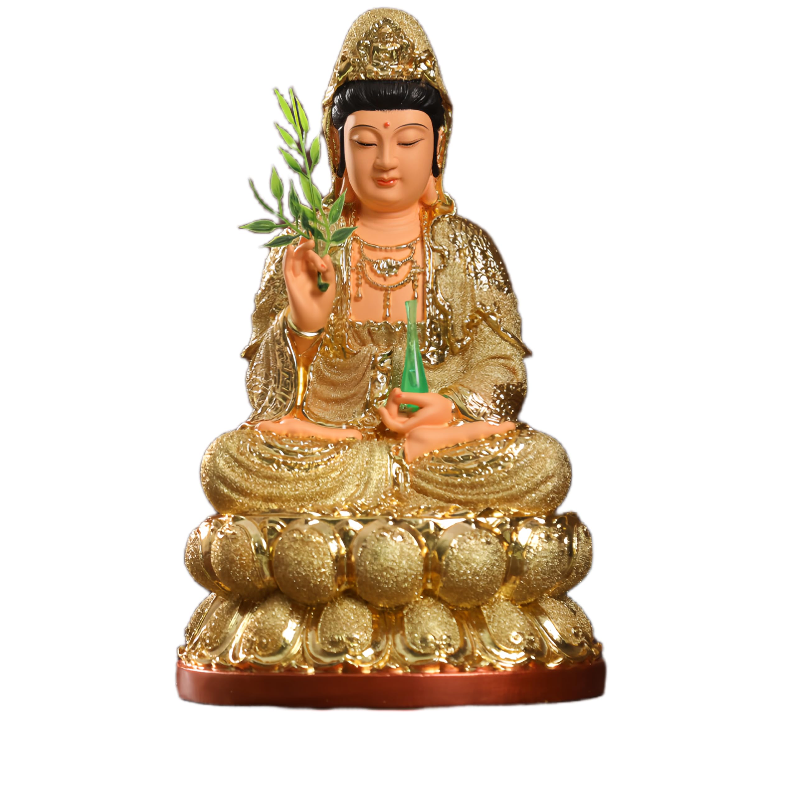 CHUOZI Quan Yin Statues,Guan Statue,Kwan,Kuan,Home Decor,Chinese Feng Shui Gifts. (Colorful, 12 inch)