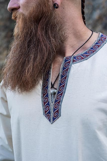 Foto 4 de 8 de Leonardo Carbone® Túnica vikinga medieval Halvor de algodón para hombre
