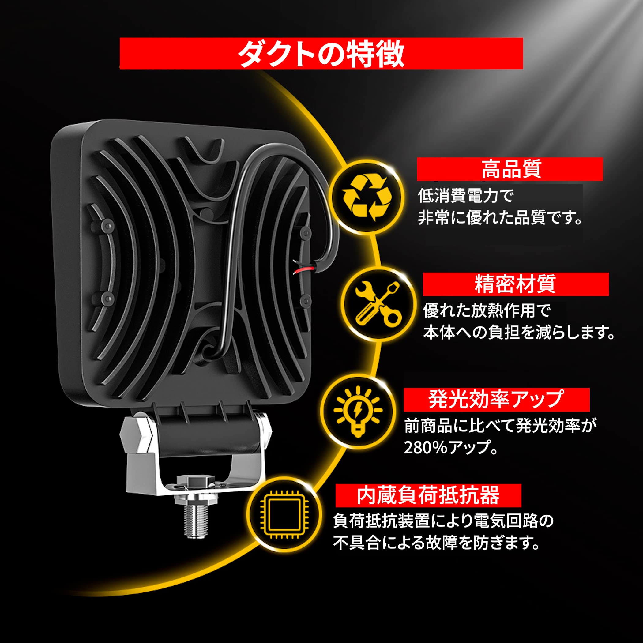 6個セット 144w 44連 LED ワークライト 12V/24V 作業灯 Amazon.co.jp: Lezalic LED ワークライト 144w 12v-24v 3000