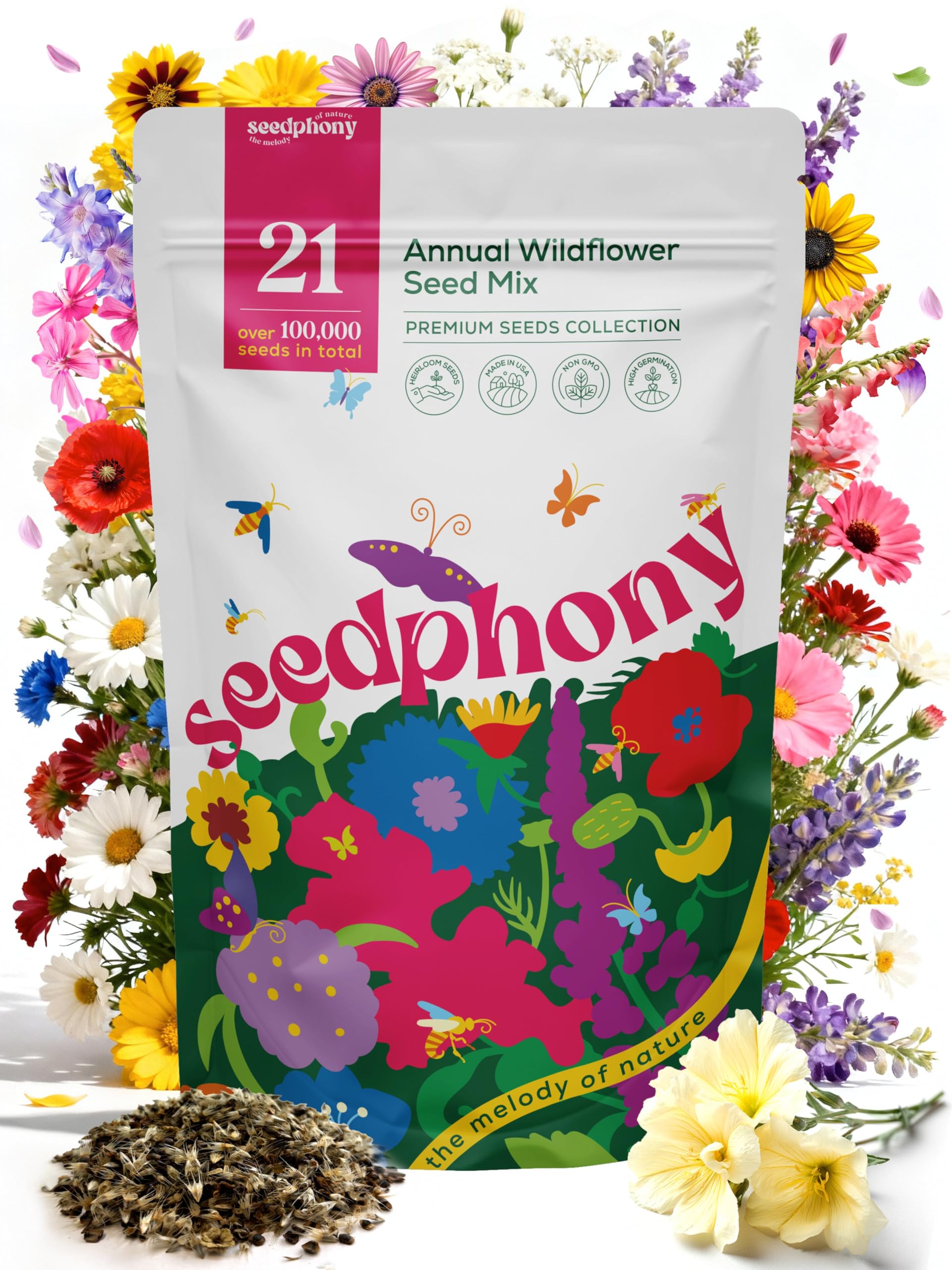 Seedphony 21 Annual Wildflower Mix