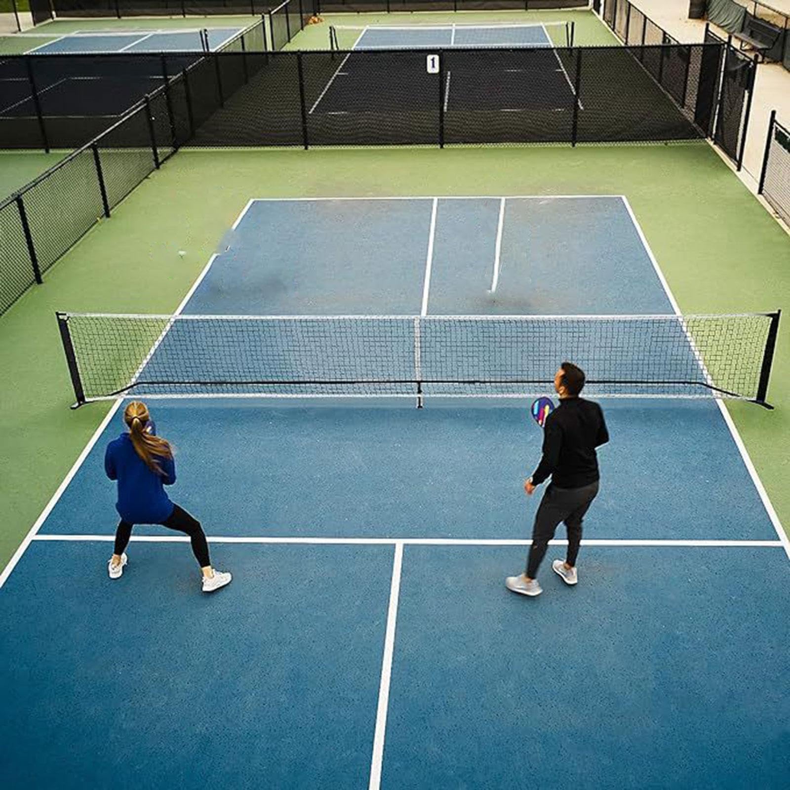 Rete da Tennis regolamentare di Dimensioni Standard con Struttura in Metallo, Montaggio Semplice e Costruzione Durevole, Gioco competitivo, Rete da Badminton da 22 Piedi