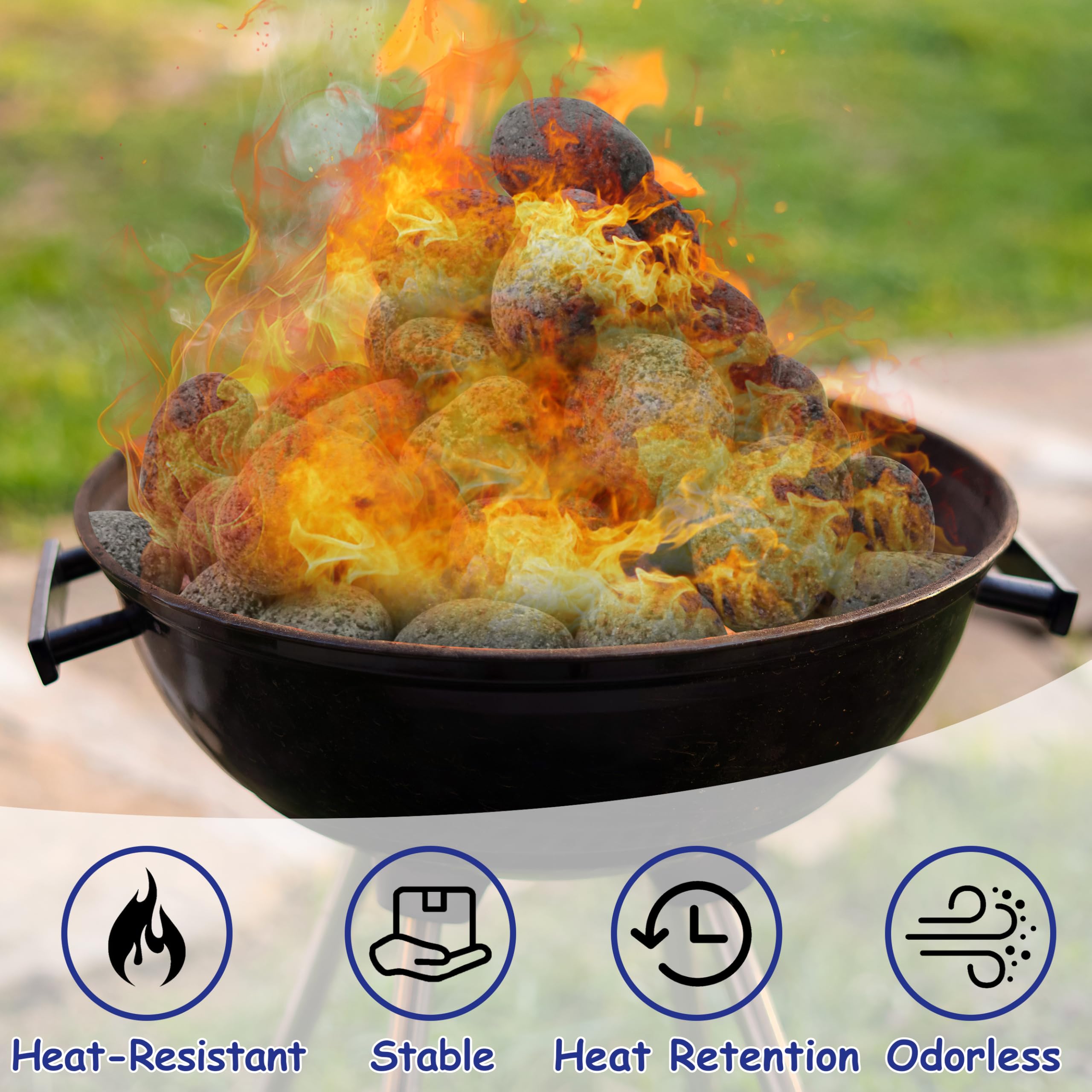 Snapklik.com : Sunnyglade 10LBS Black Lava Rocks For Fire Pit 1-2 Inch ...