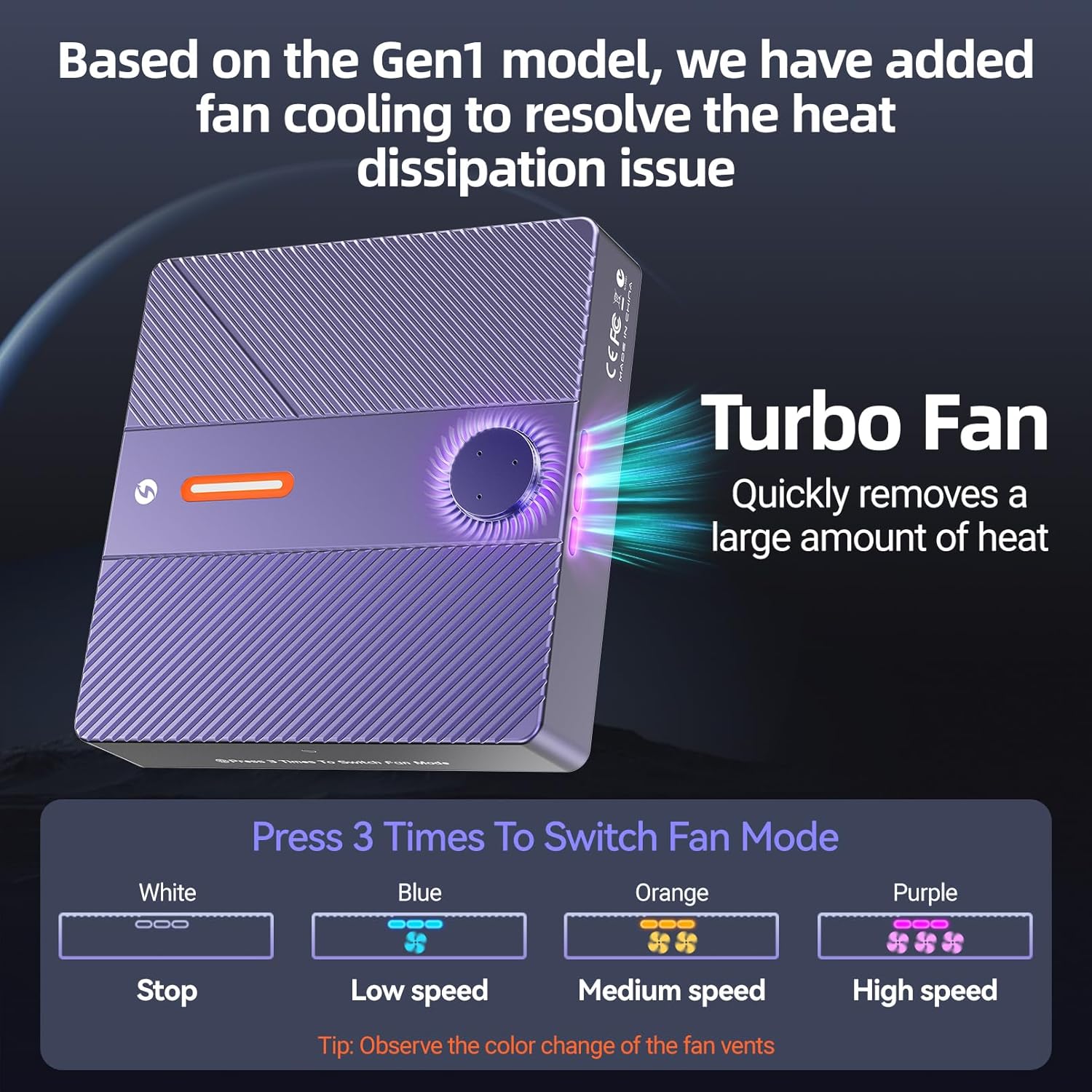 JEYI 4-Bay NVMe RAID Enclosure with Turbo Fan, Compatible with Thunderbolt 4/3 40Gbps, Compatible with Mac/Windows, Individual & RAID Modes, Max 32TB