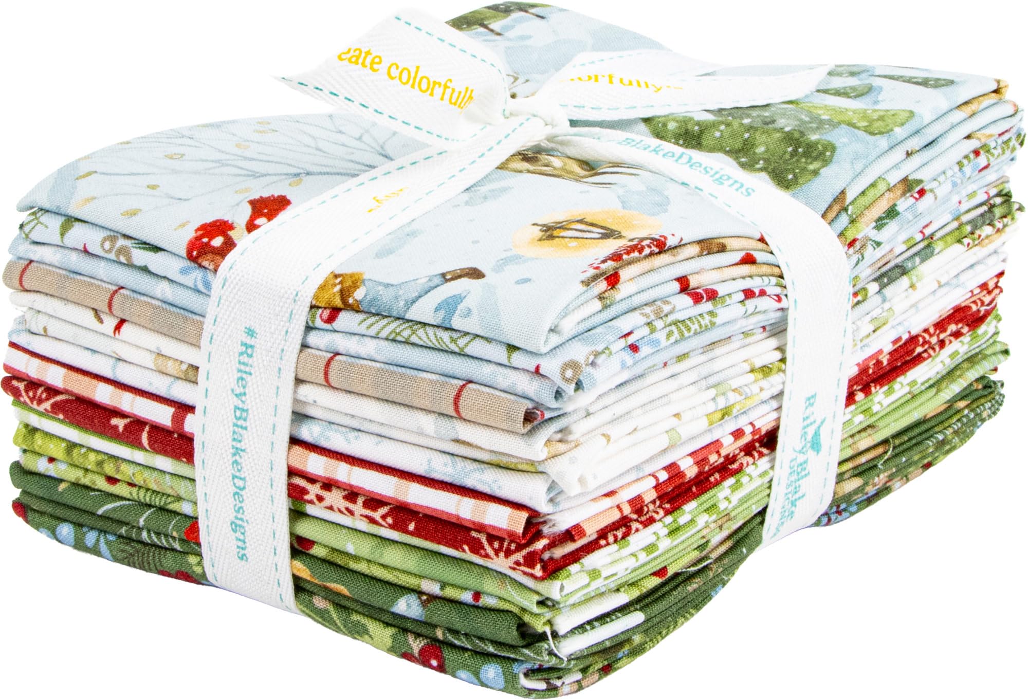 Lisa Audit Santa's Tree Farm 15 Fat Quarters Riley Blake Designs FQ-16450-15