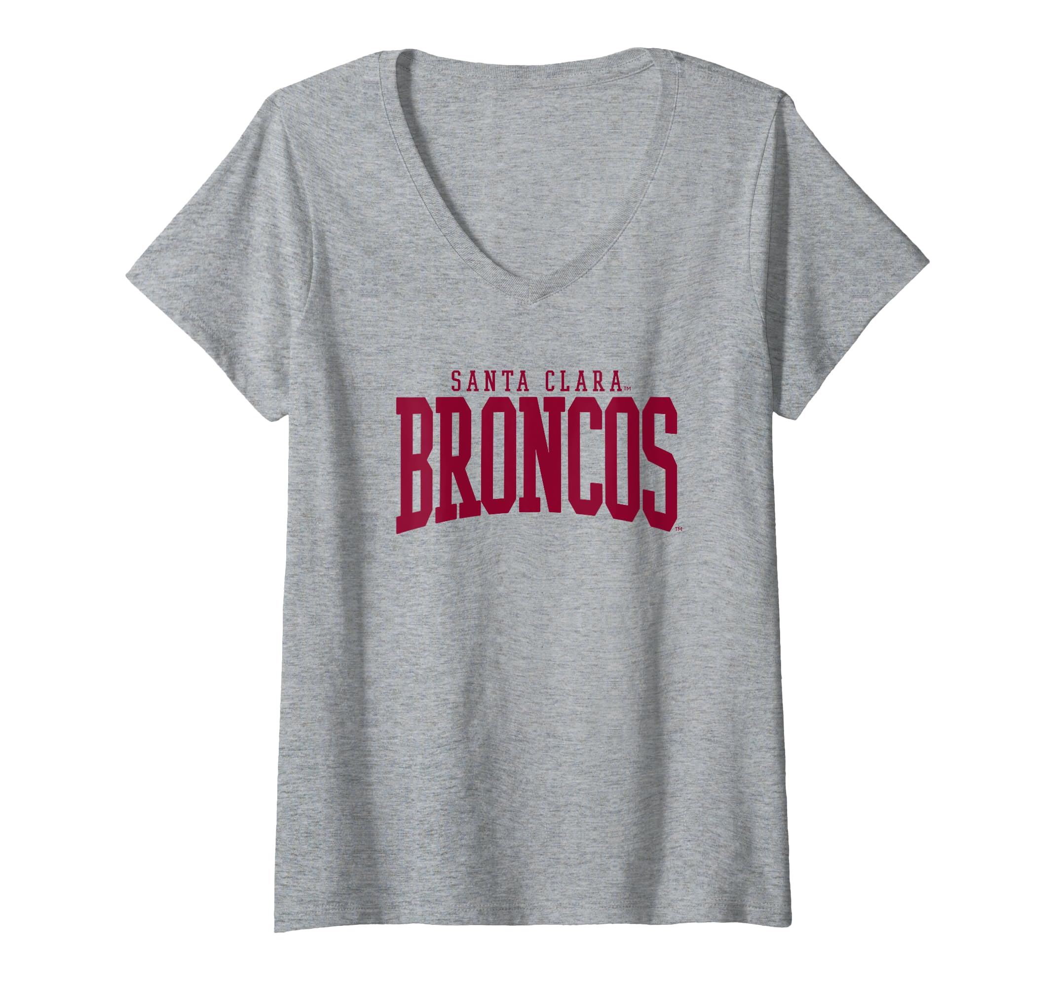 Womens Santa Clara University SCU Broncos Est. Date V-Neck T-Shirt
