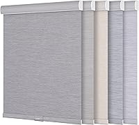 Vista 1 de Persianas enrollables opacas para ventanas, sin cordones, de jacquard a rayas, con cenefa de casete, aislamiento térmico, protección UV, persianas