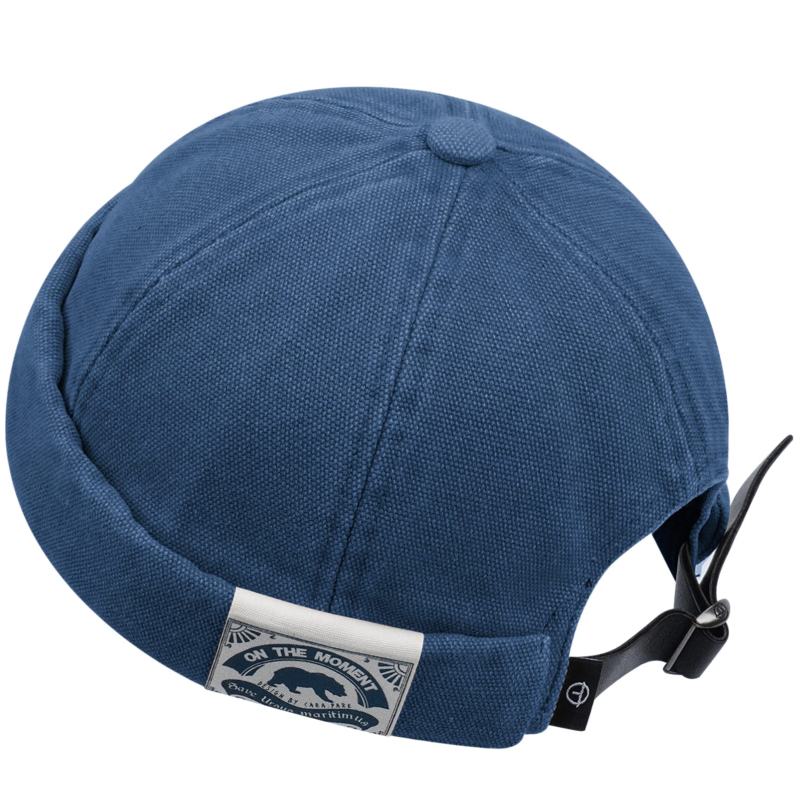CLAPE Docker Cap Herren Unisex Docker Mütze Ohne Schirm Verstellbar | Denim-Baumwolle,Faltbar Seemannsmütze,Hafenmütze,Brimless Hat für Angeln,Alltag,Reisen,Outdoor