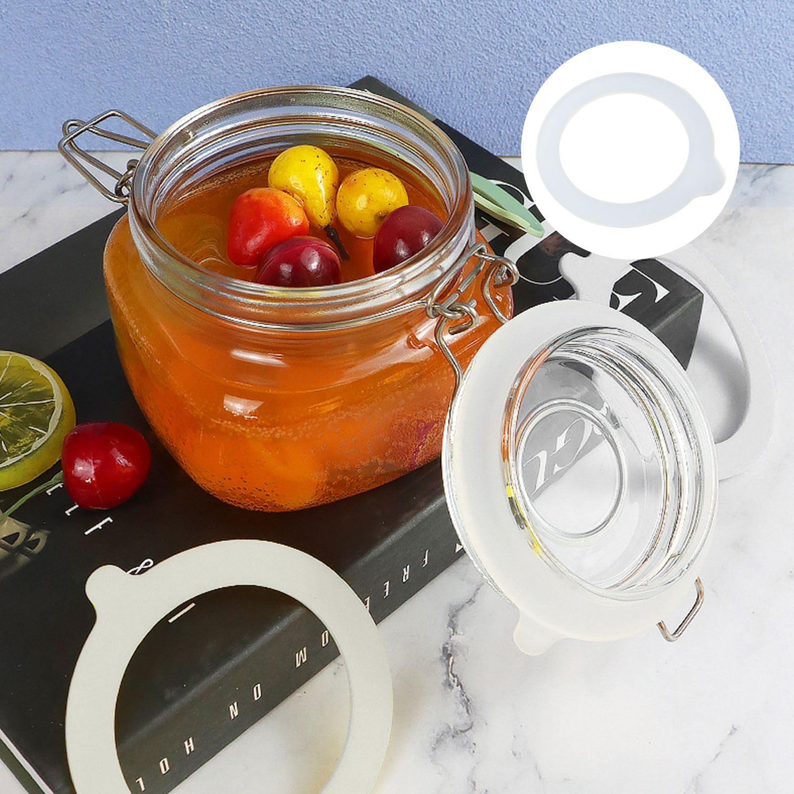 Gummiringe Günstig Kaufen 20 Stück Orangefarbene Silikon-Dichtringe Für Einmachgläser - Auslaufsicher & Lebensmittelecht Gummiringe Einweckgläser