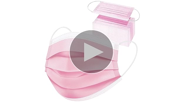 Amazon.com: DR.MOXA 50Pcs Pink Disposable Medical Face Masks, 3