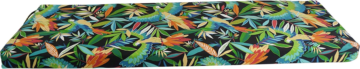 Blazing Needles Outdoor Bench Cushion, 57" x 19", Tucuman Ebony 1 Count