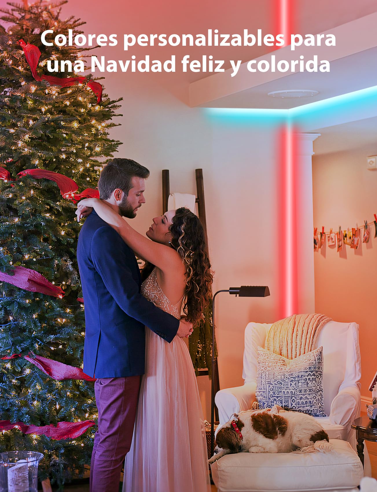 Aigostar Tira LED Alexa 15 M, Luces LED Habitacion Inteligente Compatible con Alexa, Google Assistant, Música DIY, Tira LED RGB para Habitacion, Cocina, Fiesta, Bricolaje, Decoración del Hogar