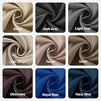 Vista 9 de Joydeco - Juego de 2 paneles de cortinas opacas de 63 pulgadas, 2 cortinas largas con aislamiento térmico burg, cortinas de oscurecimiento