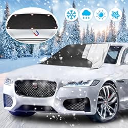 Cubre Auto LEWONPO Protector para Parabrisas, Protector de Parabrisas Magnético Cubierta de Parabrisas para Coche contra Escarcha/Hielo/Nieve/Lluvia/Sol, Funda Plegable Parabrisa Delantero Universal, 210x120 CM