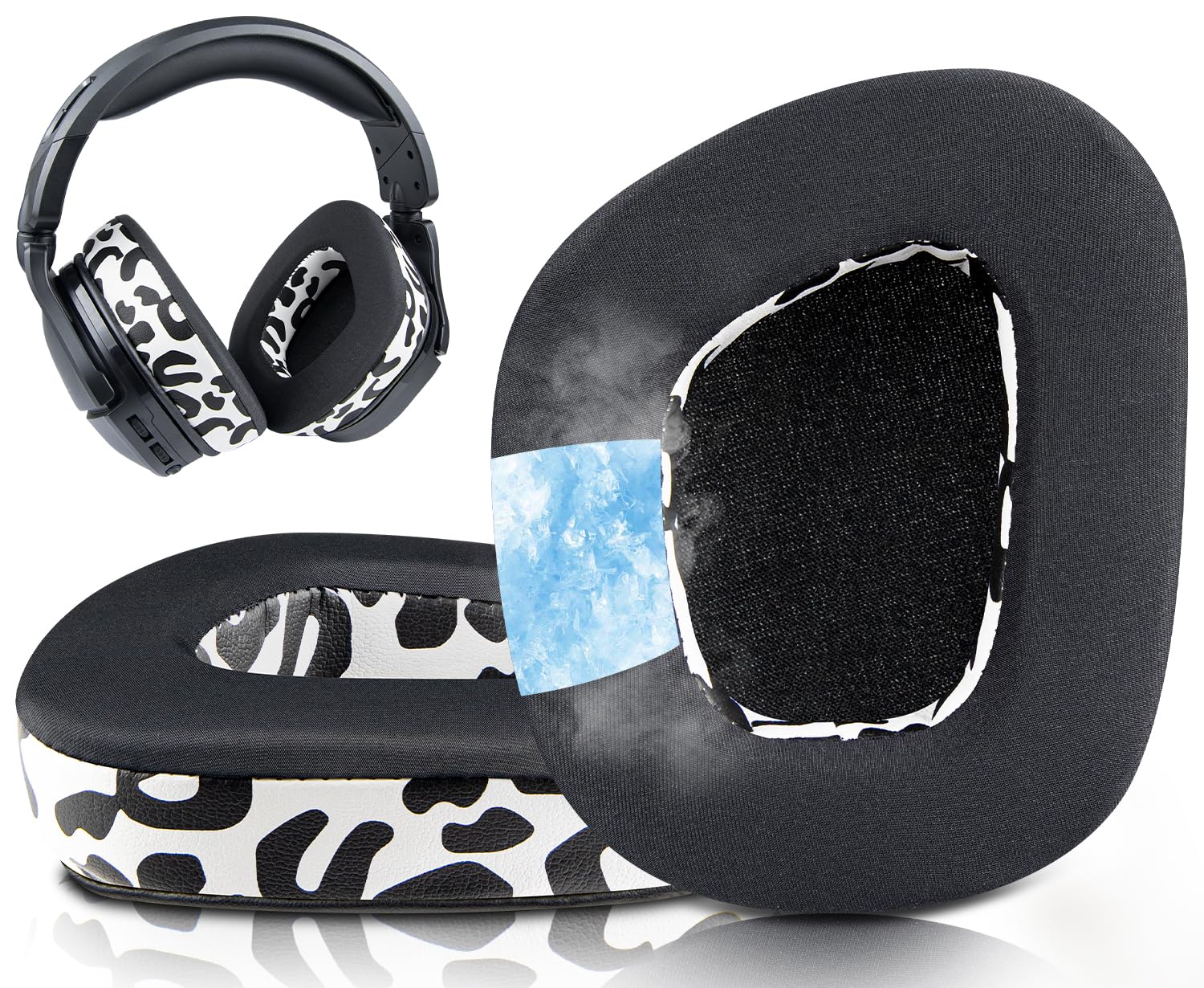 SOULWIT Cooling-Gel Earpads Replacement for Turtle Beach Stealth 600 Gen 2 USB/MAX, 600 Gen3 PC/PS/XB, 500 XB Wireless Headset, Ear Pad Cushions with