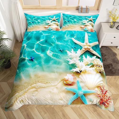 Miniatura 9 de Erosebridal Hawaii Beach - Juego de ropa de cama con diseño de océano para niños y niños, funda de edredón morada con puesta de sol marina, funda de