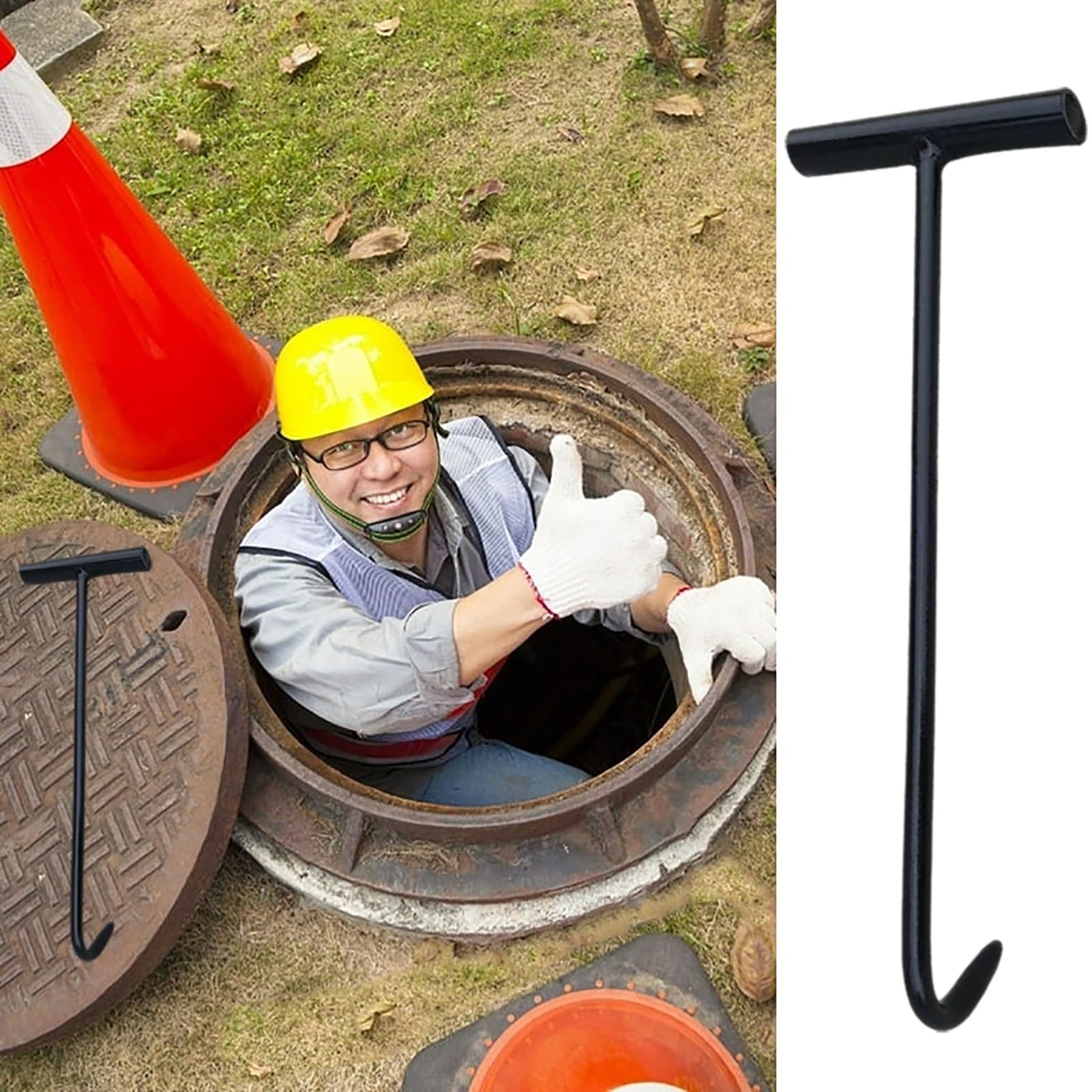Clés de levage pour regards d'égout : manipulez vos plaques de pavage de 95 cm sans douleur