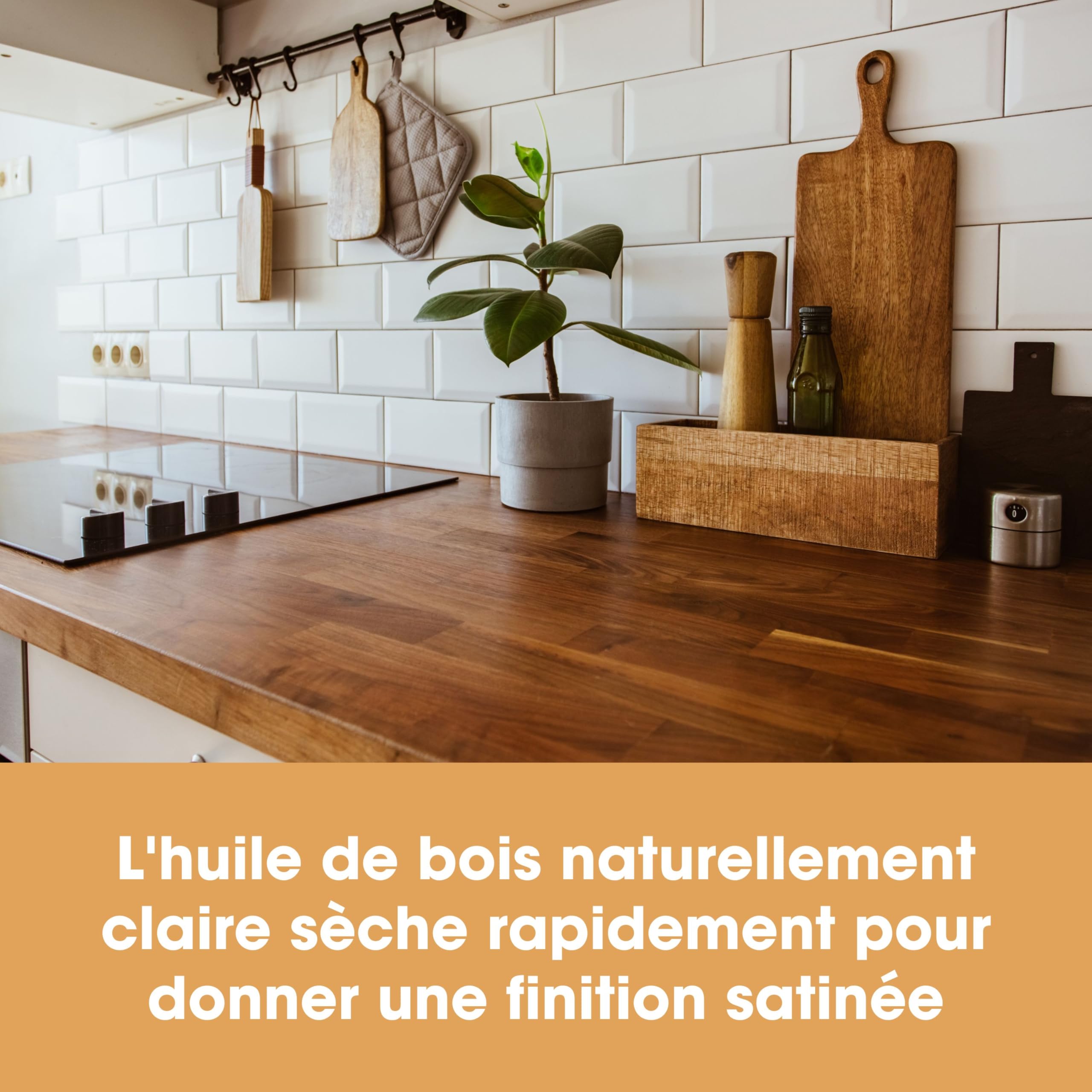 Furniture Clinic Huile de plan de travail 250ml - Huile de séchage rapide sans danger pour aliments pour plans de travail en bois