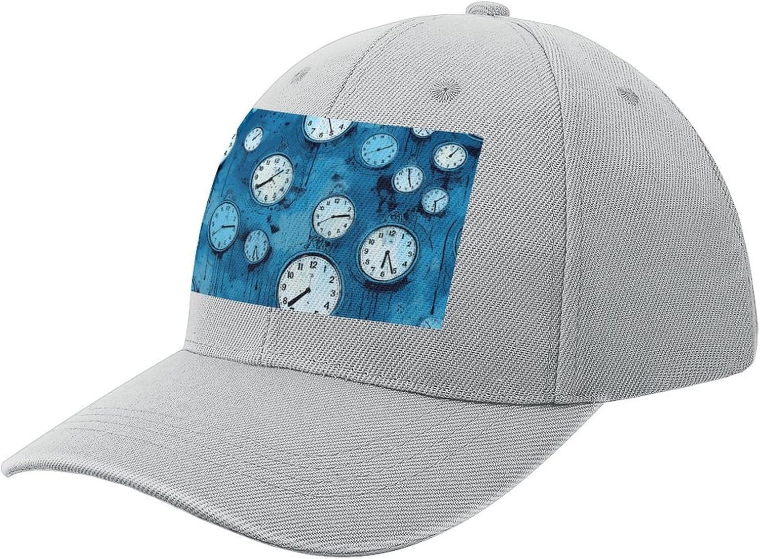 Baseball Cap for Men Women Sunscreen Visor Hats Adjustable Blue Clock Photo Sun Caps Golf Dad Hat