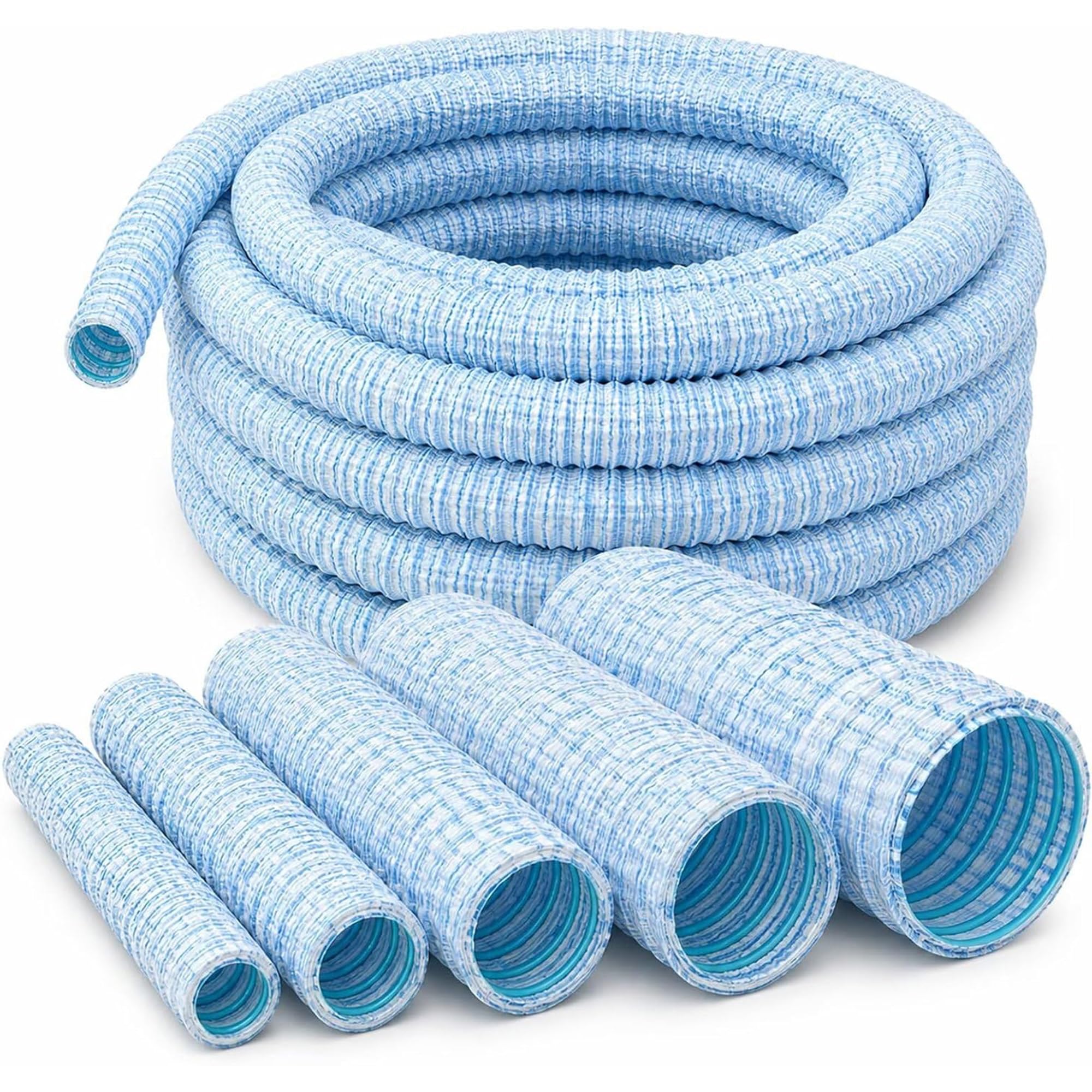 Pfslkxm D 3In(8Cm) Outdoor Flexible Perforated French Drain Pipe Underg-Round Landscape Drainage Tube Easy Install Drain System For Ya-Rd, House Side, Lawn, Garden, Retaining Wall(61M(200Ft),)