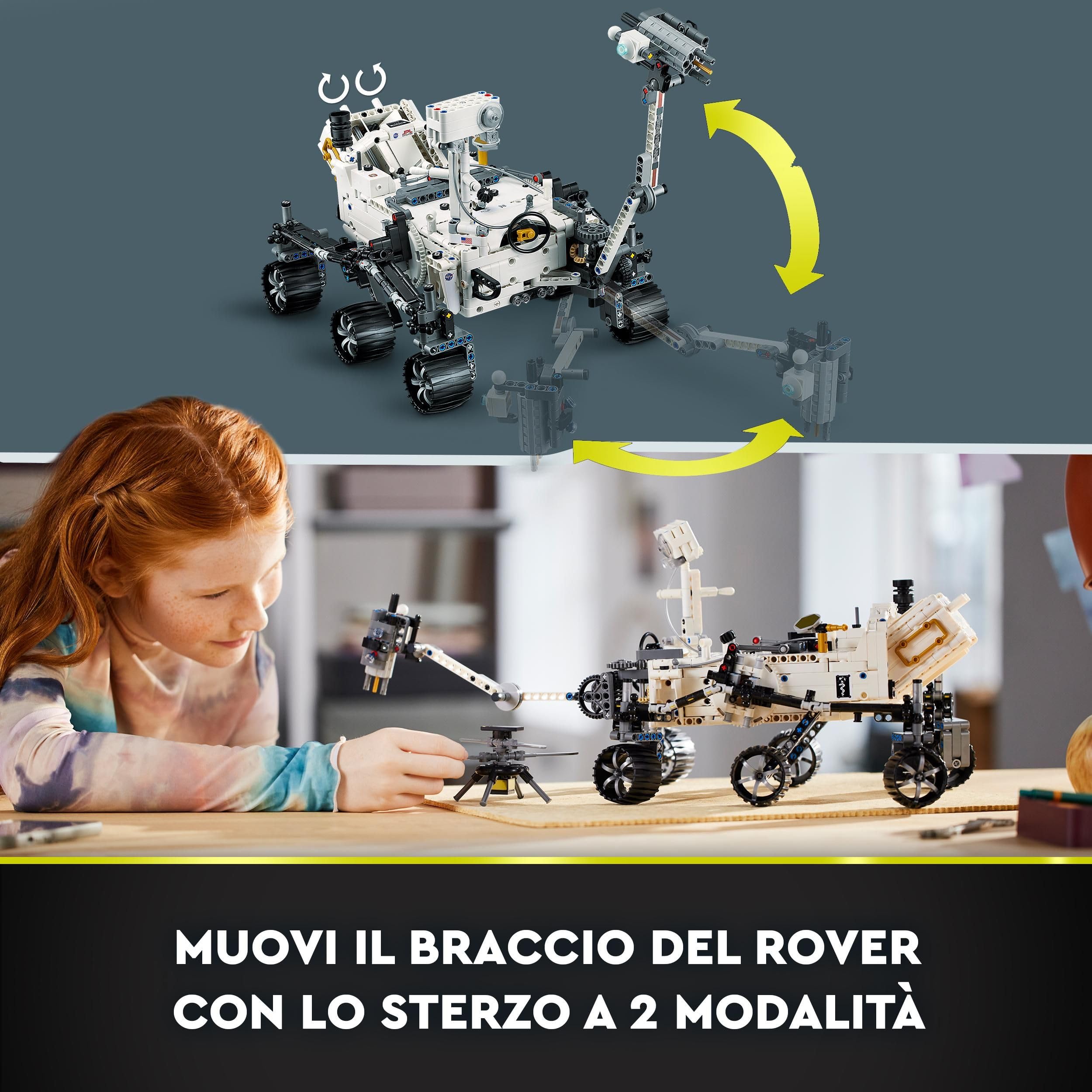 LEGO 42158 Technic NASA Mars Rover Perseverance, Set Spaziale con Esperienza App AR, Idea Regalo di Compleanno per Bambini e Bambine dai 10 Anni in su, Modellino da Costruire di Gioco Scientifico