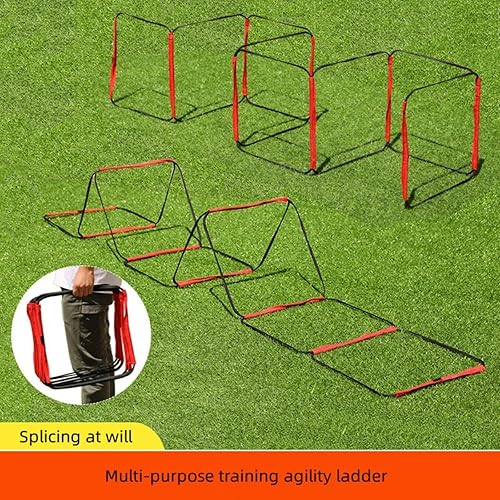 Miniatura 3 de LOUIKA Escalera de agilidad, equipo de entrenamiento de agilidad, escalera de velocidad de fútbol, escalera de juego de pies de fútbol, escalera de