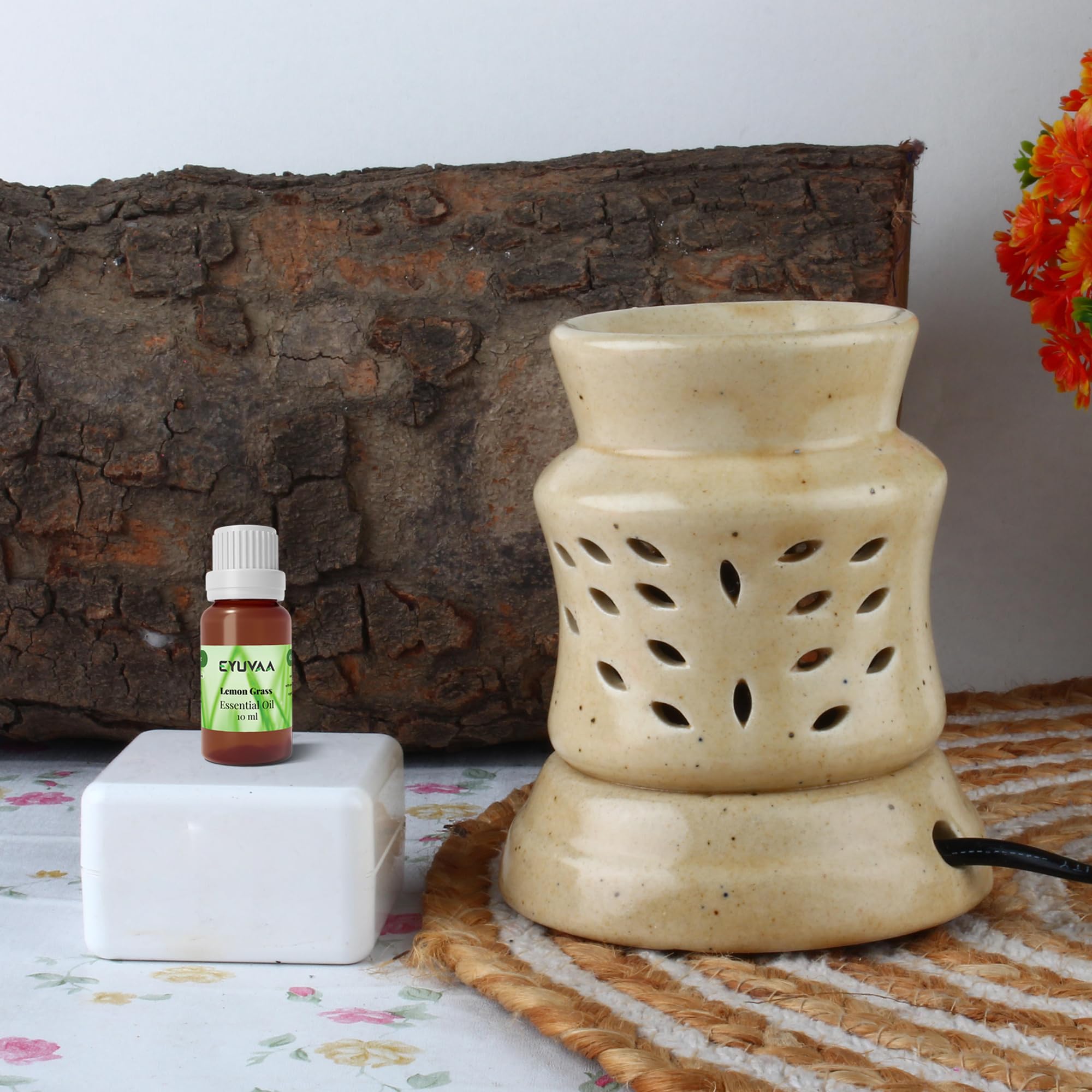 DECOVAA Electric Handcrafted Ceramic Aroma Diffuser|Aromatherapy Essential Oil Diffuser|Aroma Oil Burner|Diffuser for Home Decor and Fragrance with 10 ml Scented Oil (Lemongrass Fragrance, (Brown)) (B0CSSZN157) Amazon Price History, Amazon Price Tracker