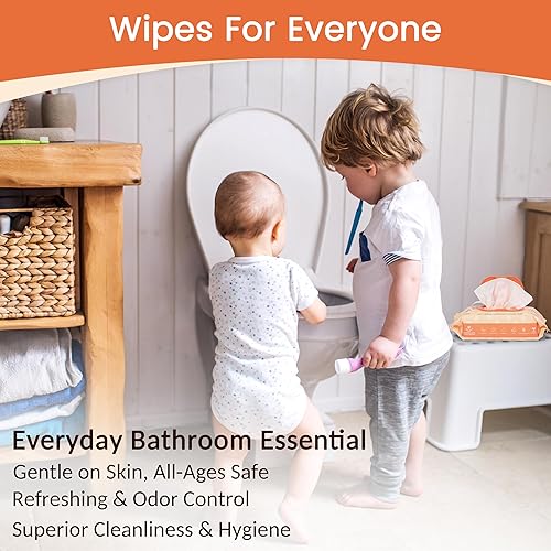 Miniatura 3 de Toallitas desechables WONDERFUL, Toallitas húmedas 100% a base de plantas con sabor a limón cítrico para adultos y niños, seguras para