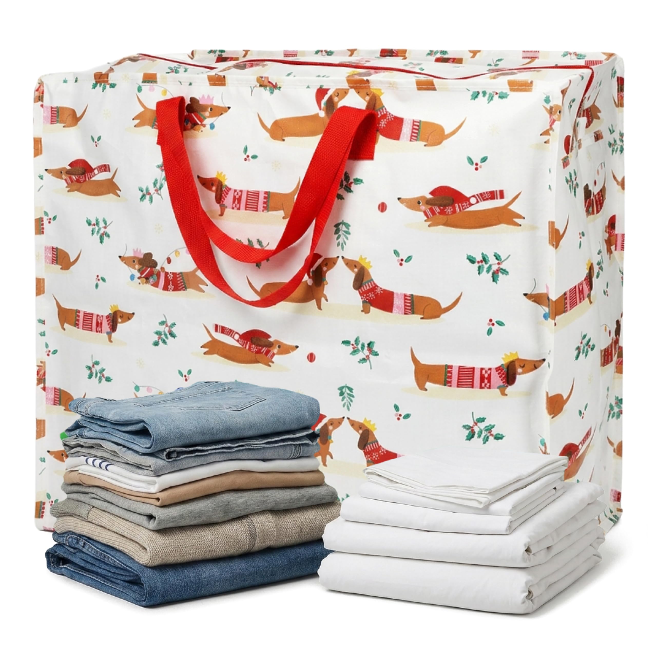Rex London Jumbo Storage Bag โ Extra Large Storage Bags with Zips for Clothes, Moving Bags & Packing Bags, Heavy Duty Laundry Storage Bags for Clothing & Wardrobe Storage, Moving House Essentials