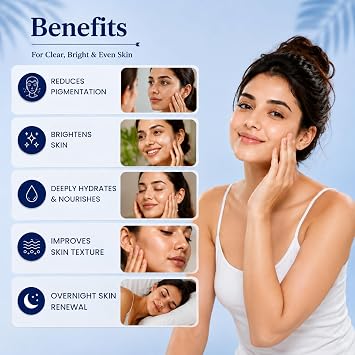 0.5% Retinol Night Cream | 50g | With 1% Hyaluronic Acid, 1% Glutathione & 0.5% Alpha Arbutin | Brightens, Evens Skin Tone & Reduces Dark Spots (Pack of 2)